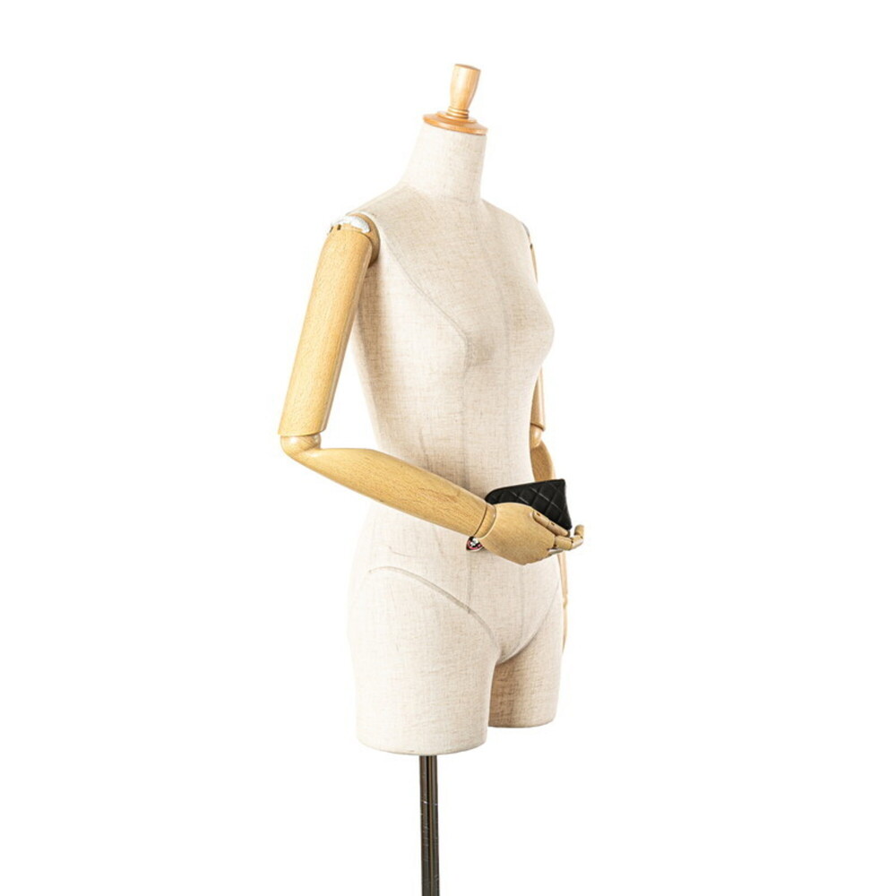 CHANEL Authentic Black Lambskin Leather Logo Wallet - Picture 13 of 13